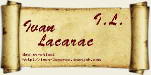 Ivan Laćarac vizit kartica